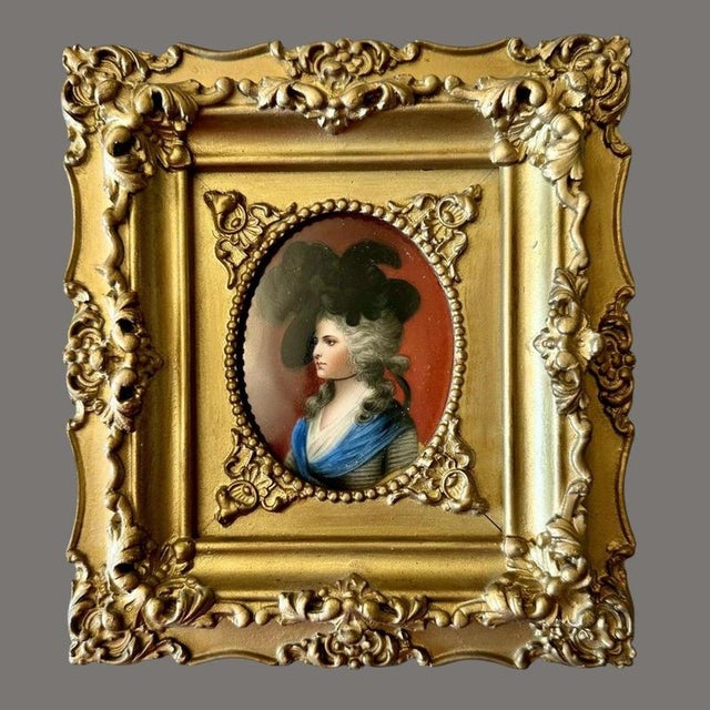 A finely executed 19th-century miniature portrait depicting the celebrated English actress Sarah Siddons, after Thomas...