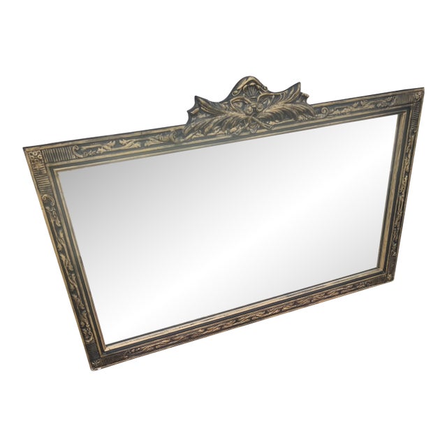 Antique Mirror with Decorative Frame For Sale