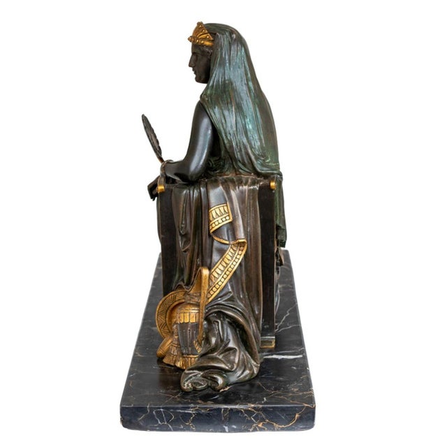 French "Cleopatra" Patinated Bronze, 19th C. For Sale - Image 4 of 5