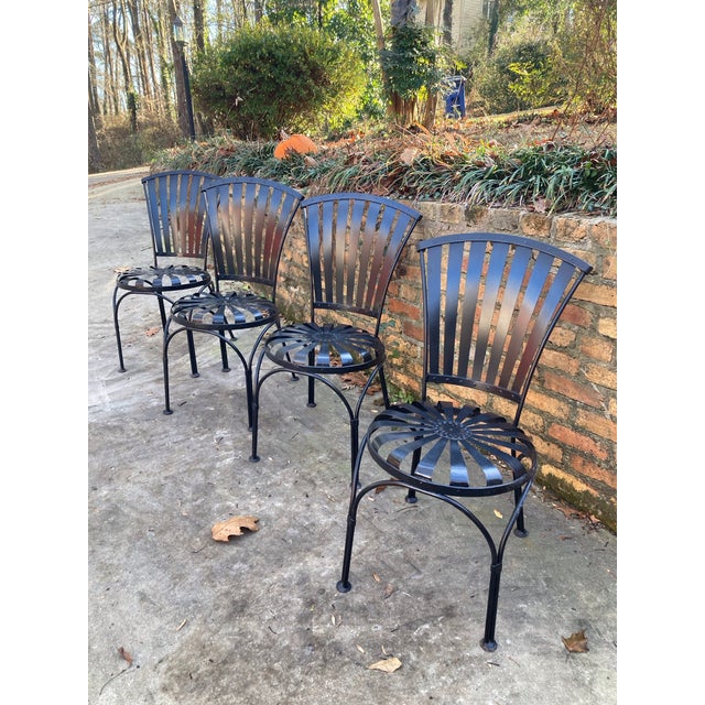 Francois Carre Petite Fan Back Chairs - Set of 4, Attributed For Sale - Image 9 of 12
