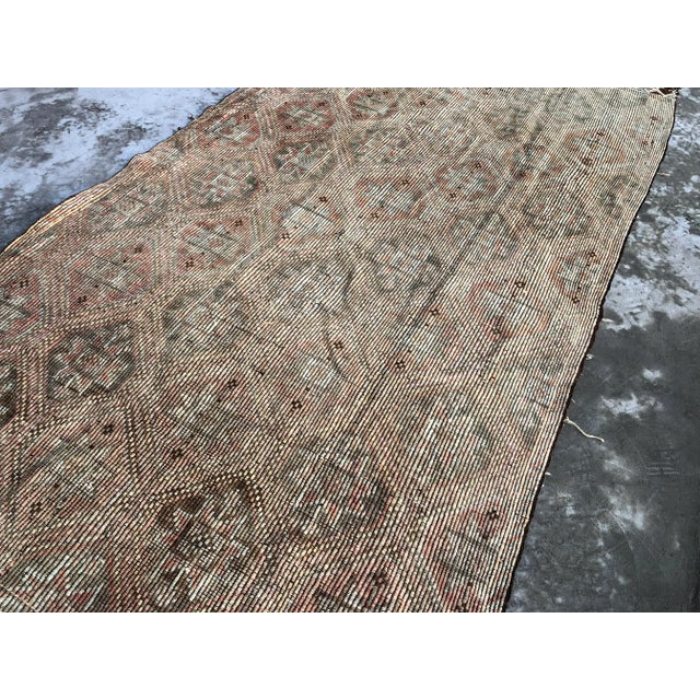 Art Deco 1960s Vintage Handwoven Kilim Rug - 5′8″ × 11′4″ For Sale - Image 3 of 9