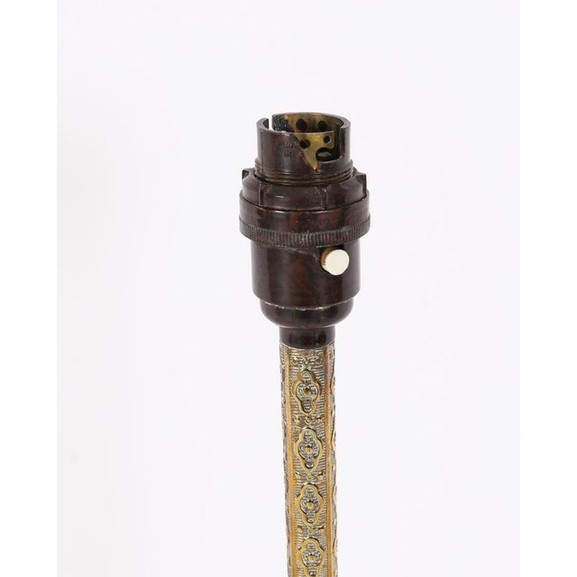 Silver Antique Silver Plated Parcel Gilt Table Lamp by Mappin & Webbs For Sale - Image 8 of 13