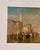 Vintage Italian Venice Canal Painting in Decorative Green and Gilt Frame, Acquired in Bellagio For Sale In Phoenix - Image 6 of 6