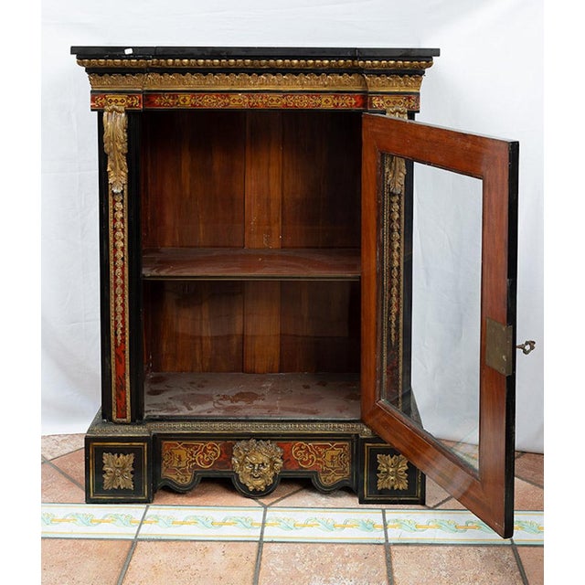 Antique 19th Century Napoleon III Boulle Display Cabinet, France For Sale - Image 5 of 6