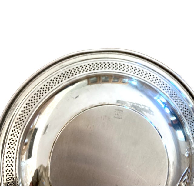 Silver 1950s Vintage Cartier Sterling Silver Reticulated Tray 2854 For Sale - Image 8 of 9