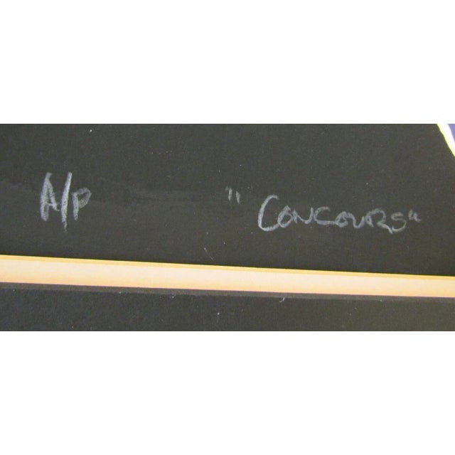 American Vintage Valenchis Concours Signed Lithograph A/P Matted 35" X 24" For Sale - Image 3 of 8