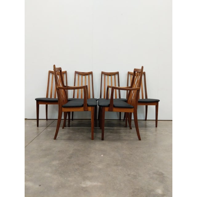 G Plan Set of 6 Vintage Mid Century Modern Dining Chairs by G Plan For Sale - Image 4 of 9