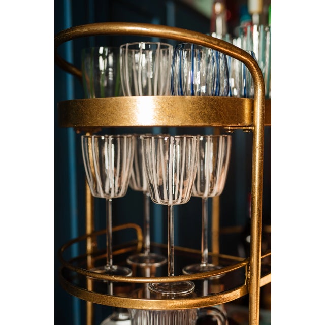 Green VIETRI Nuovo Stripe Green Tall Tumbler For Sale - Image 8 of 9