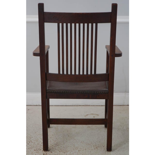 L. & J.G. Stickley, Inc. L&jg Stickley Mission Oak Spindle Back Armchair For Sale - Image 4 of 18