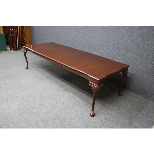 Harden Cherry Claw-and-Ball Extension Dining Table With Leaves For Sale - Image 15 of 16