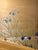 1950s Vintage Japanese Four-Panel Byōbu Hand-Painted Folding Silk Screen Irises Motif 66" X 36" For Sale - Image 5 of 11