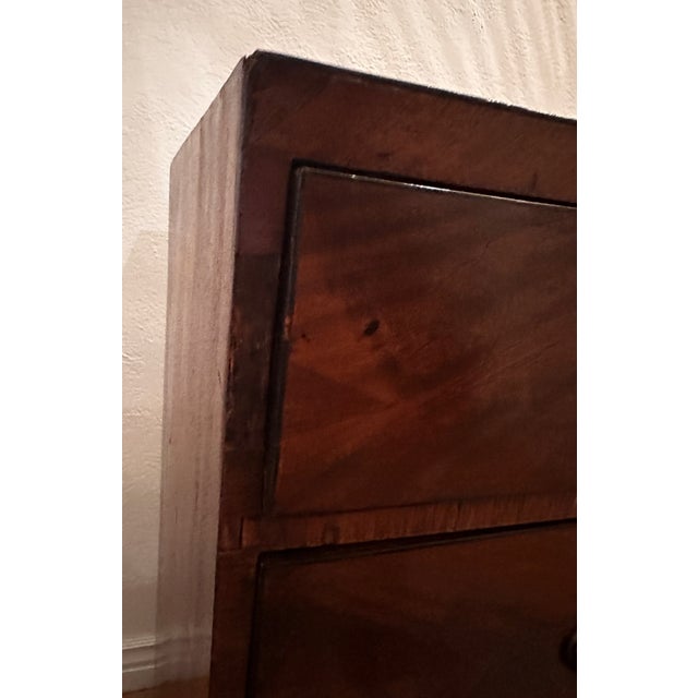 Antique British Mahogany and Walnut Inlaid Chest of Drawers For Sale - Image 18 of 18