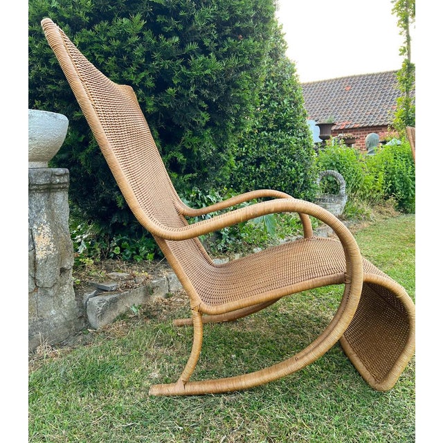 Set of Large Mid-Century Rattan and Wicker Garden Lounge Chairs, 1970s For Sale - Image 15 of 18
