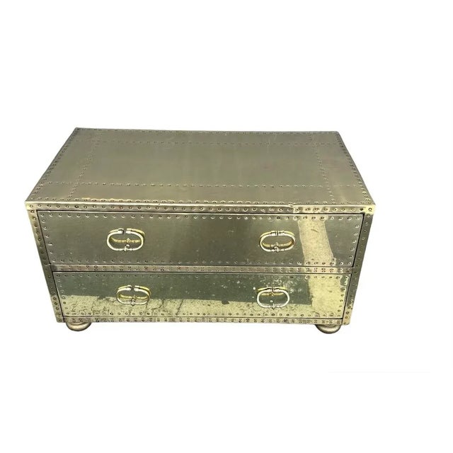 1960s 1960s Sarreid Mid Century Brass Drawer Chest For Sale - Image 5 of 9