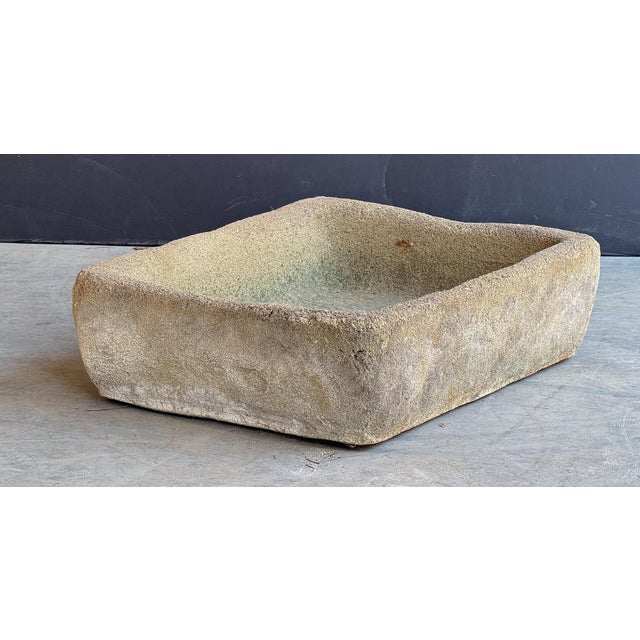 Large English Garden Rectangular Stone Sink or Trough For Sale - Image 4 of 9