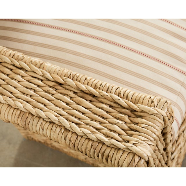 Ralph Lauren Organic Modern Woven Seagrass Wicker Armchair For Sale - Image 12 of 18