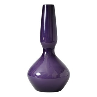 Danish Purple Opaline Glass Vase by Jacob Bang for Kastrup, 1960s For Sale