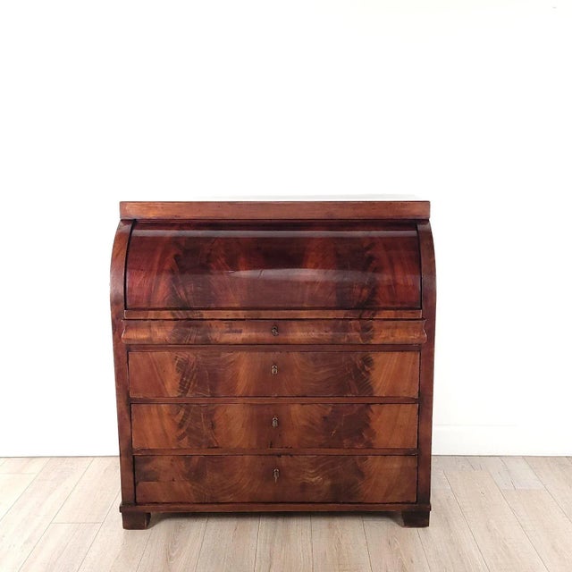 A Baltic states neoclassical mahogany cylinder desk, circa 1790.