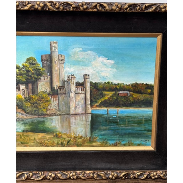 Made in Ireland 1969 Black Rock Castle Oil Painting For Sale In Seattle - Image 6 of 15