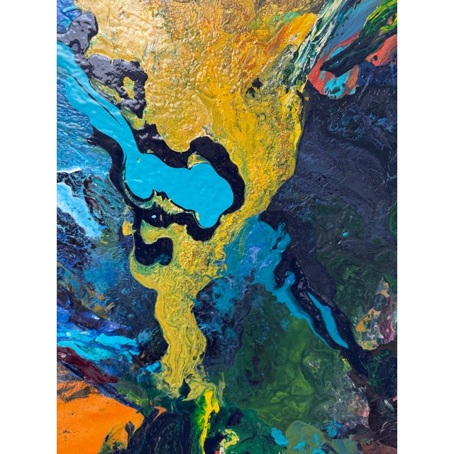 “Winter” Contemporary Textured Abstract Painting on Canvas, 2010 For Sale In Houston - Image 6 of 9