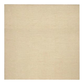 Rug & Kilim’s Contemporary Textural Solid Rug in Beige -12'11''x12'11'' For Sale
