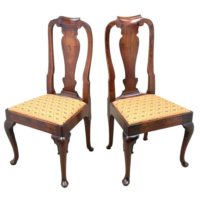 Antique Queen Anne Walnut Dining Chairs, 1710, Set of 6 For Sale - Image 9 of 18
