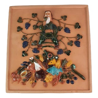 Ceramic Wall Plaque by Pagfeldt for Stengods, 1960s For Sale