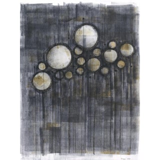 Ink on Paper_01-R 18*24 Reproduction Print of Original Modern Abstract Black Painting by Carrie Bergey For Sale