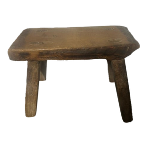 Early 20th Century Primitive Wooden American Mortise and Tendon Jointed Stool