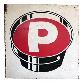 Vintage P Paint Bucket Sign For Sale