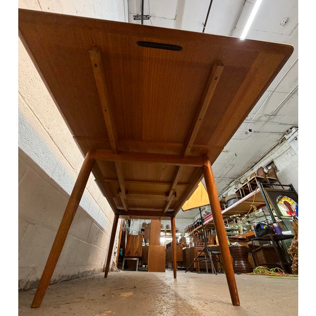 Wood Mid 20th Century Skovmand & Andersen for Moreddi Teak Draw-Leaf Dining Table For Sale - Image 7 of 17