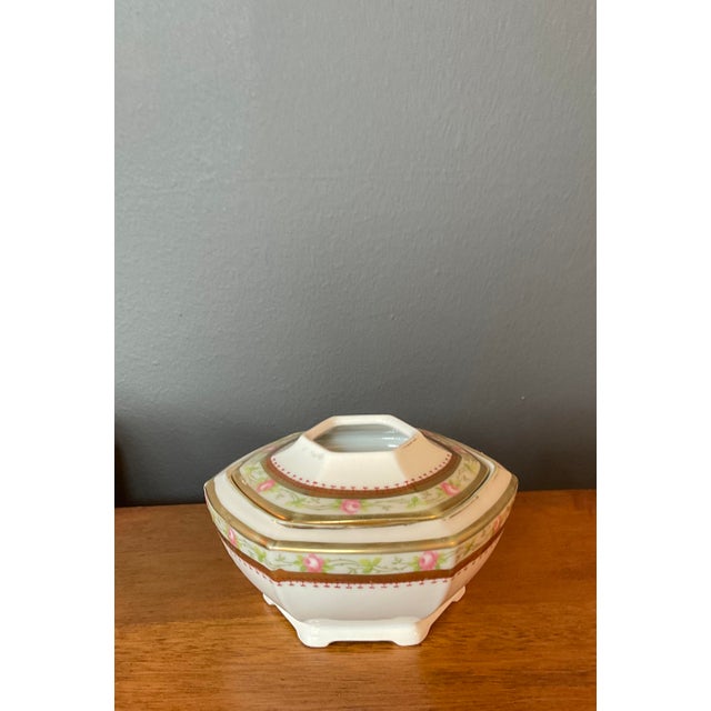Victorian Antique Victorian Hand Painted Austria Mz Hair Receiver, Late 1800's For Sale - Image 3 of 18