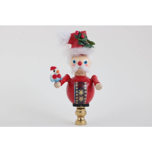2020s Steinbach German Wood Santa Lamp Finial For Sale - Image 5 of 5