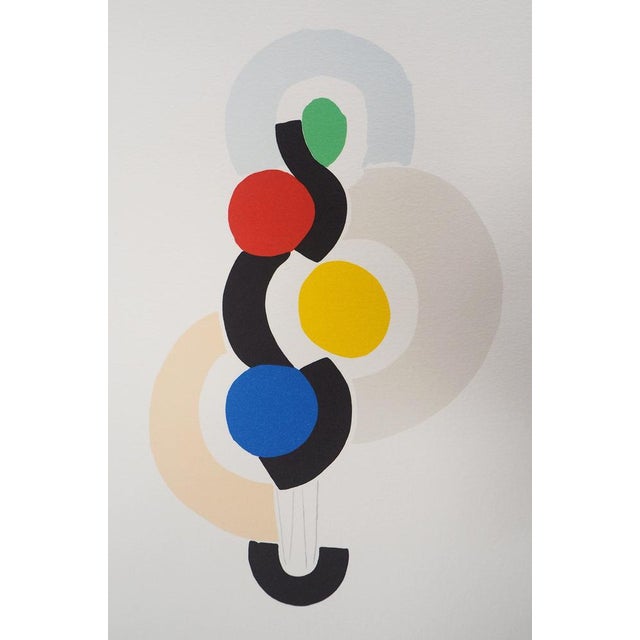 After Sonia Delaunay, Abstract Composition, 1994, Lithograph, Set of 4 For Sale - Image 4 of 18