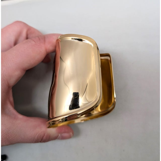 Mid-Century Modern Vintage 1977 Signed Napier Ad Piece Goldtone Wide Wavy Cuff Bracelet For Sale - Image 3 of 11