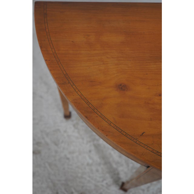 Brown 1960s English Satinwood Adams Style 1 Drawer Console Table For Sale - Image 8 of 16