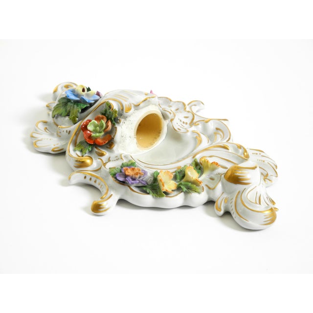 Mid-Century Hand-Painted Porcelain Wall Lamp from Porzellanmanufaktur Dresden, Saxony, 1950s For Sale - Image 13 of 18