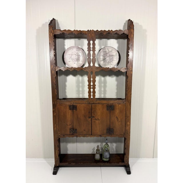 Antique Rustic Wall Unit Plate Cabinet, 1900s For Sale - Image 4 of 18