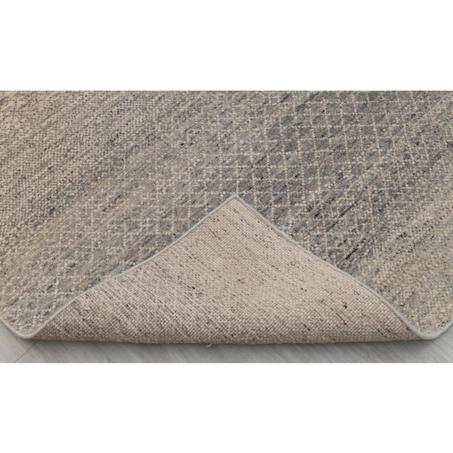 10' x 14' Savannah Hand Knotted Modern Cream Grey Wool & Silk Rug For Sale - Image 14 of 18