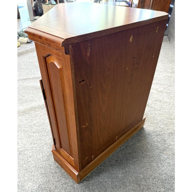 Late 20th Century Cherry Corner Television Stand For Sale In Raleigh - Image 6 of 9