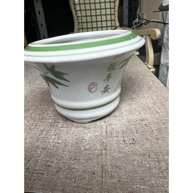 Asian Vintage Small Ceramic Asian Style Catchall For Sale - Image 3 of 6