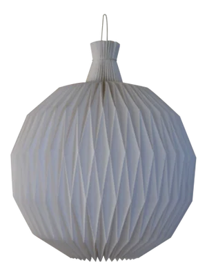 Mid-Century Modern Round Origami Plastic /Paper Chandelier