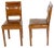 Set of Art Deco Walnut & Leather Side Chairs, 1920s For Sale