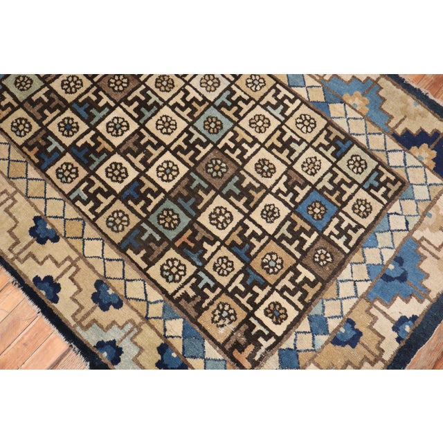 Beige Mid 19th Century Geometric Chinese Rug For Sale - Image 8 of 18