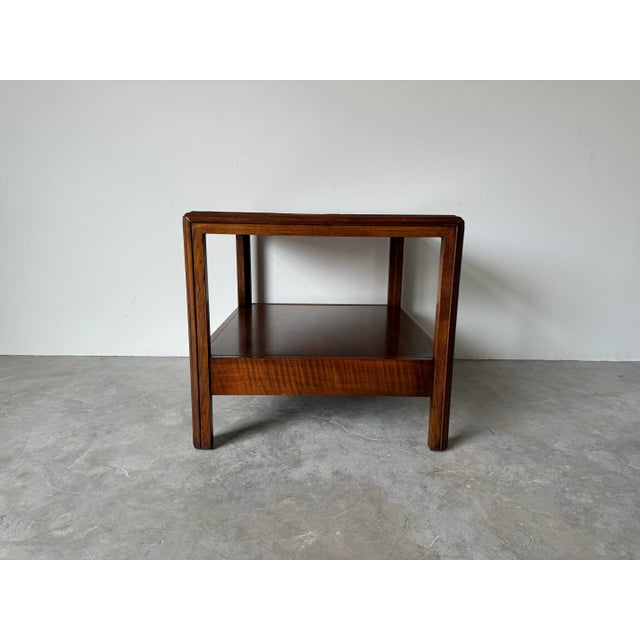 Wood Vintage Hekman Two - Tier One Drawer End - Side Table For Sale - Image 7 of 12