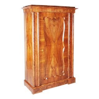 Biedermeier Cabinet in Walnut Veneer, Austria, 1840s For Sale
