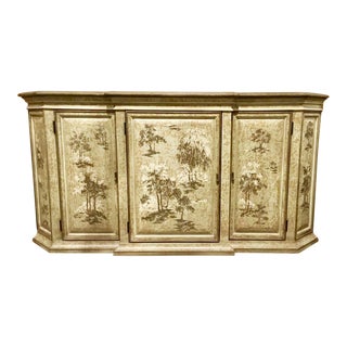 Drexel Heritage Chinoiserie Sage Flanders Console Table/Sideboard For Sale