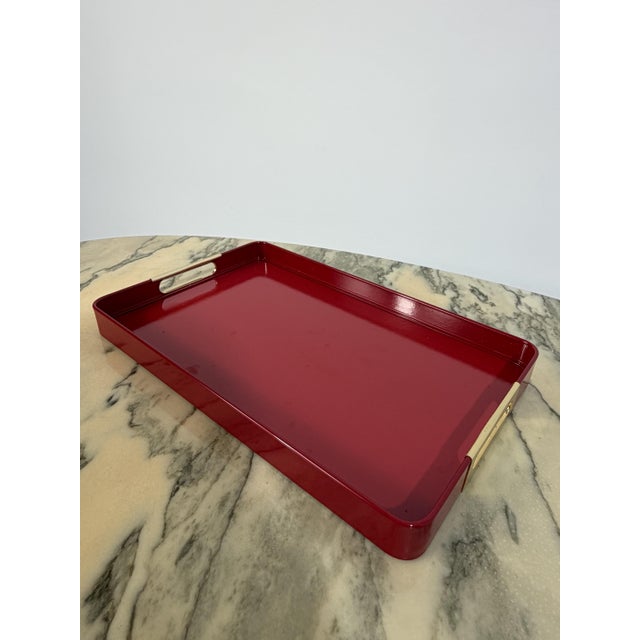 Enameled Metal and Brass Trays from MB Italia, 1960s, Set of 3 For Sale - Image 10 of 15