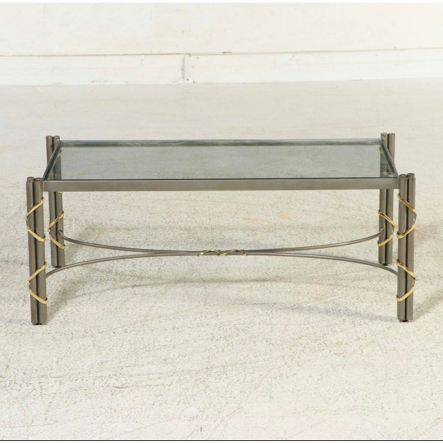 Metal 1990s Mid Century Modern Coffee Table For Sale - Image 7 of 8