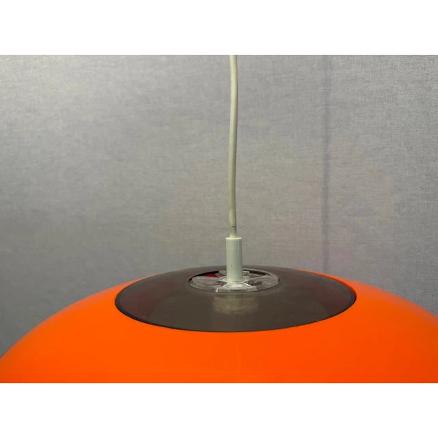 Space Age UFO Pendant Lamp in Orange Plastic from Massiv Belgium, 1970s For Sale - Image 16 of 18